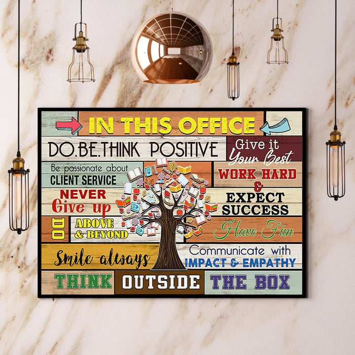 In This Office Think Outside Canvas Gift For Teacher Back To School Gift Ideas