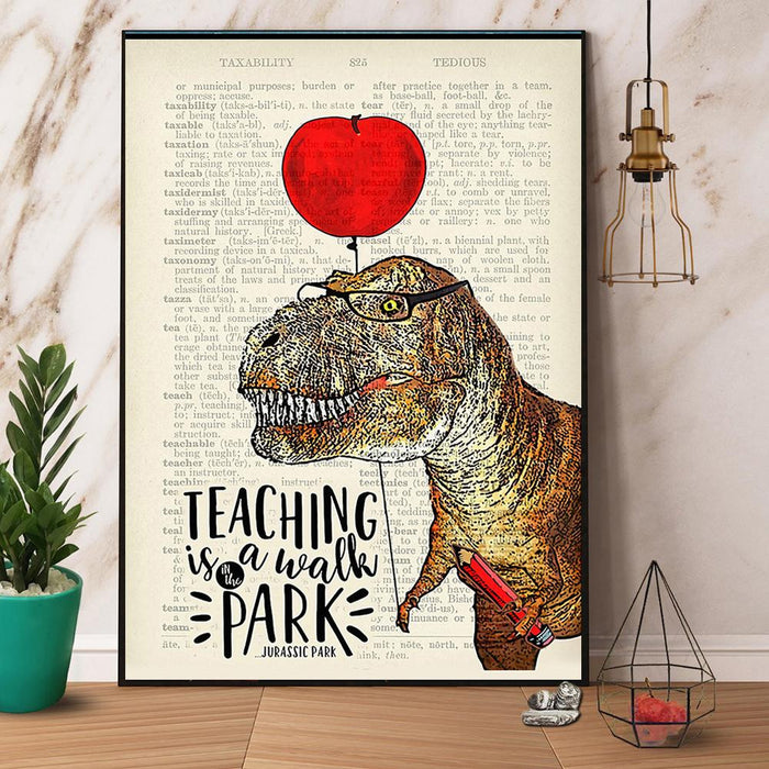Teaching Is A Walk Canvas Gift For Teacher Back To School Gift Ideas