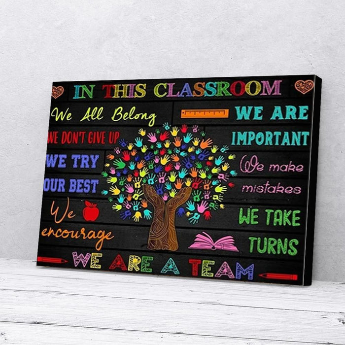 We Take Turns Canvas Gift For Teacher Back To School Gift Ideas