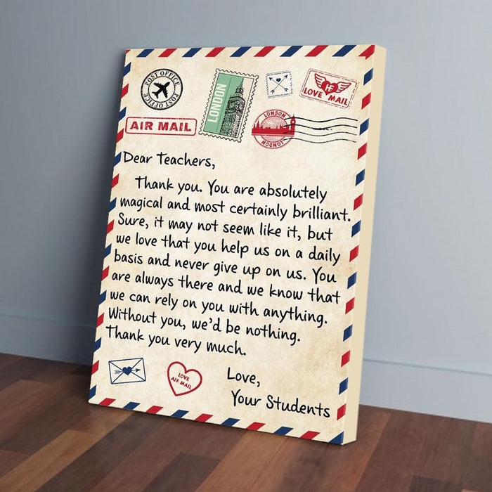 From Student To Teacher You Are Magical Canvas Gift For Teacher Back To School Gift Ideas