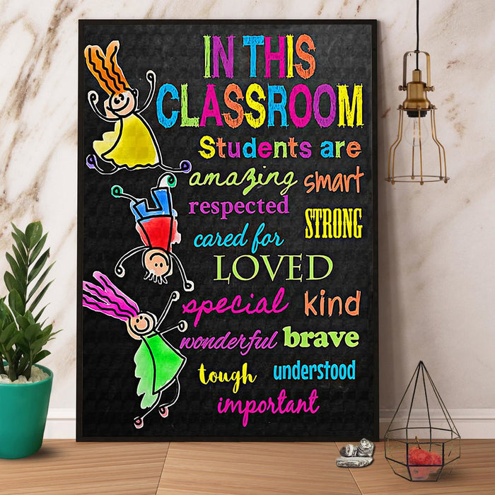 Student Are Amazing Smart Respected Canvas Gift For Teacher Back To School Gift Ideas