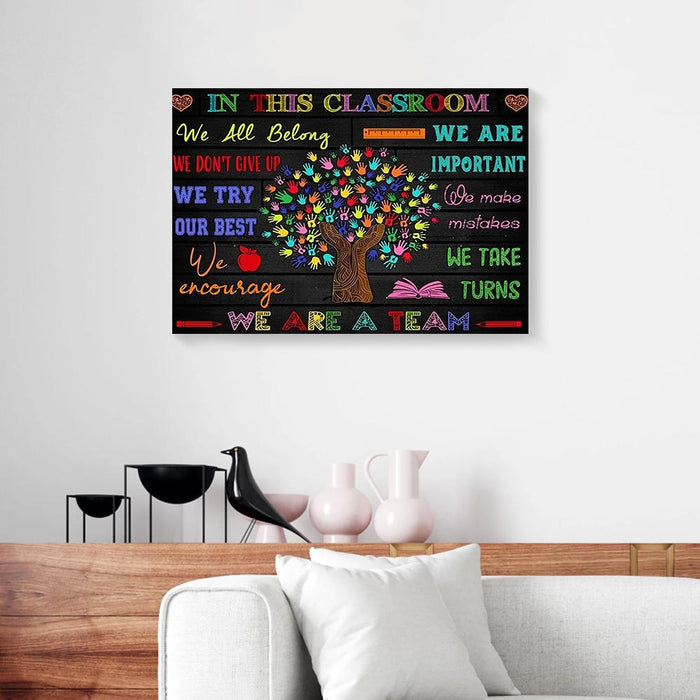 We Take Turns Canvas Gift For Teacher Back To School Gift Ideas