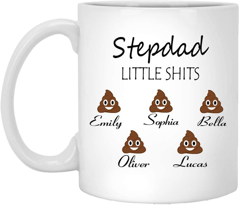 To My Stepdad Little Shits Mug Gift For Stepdad Step Family Day Gift Ideas
