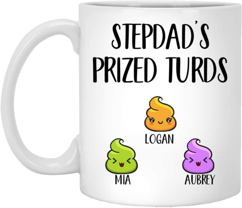 To My Stepdad'S Prized Turds Mug Gift For Stepdad Step Family Day Gift Ideas