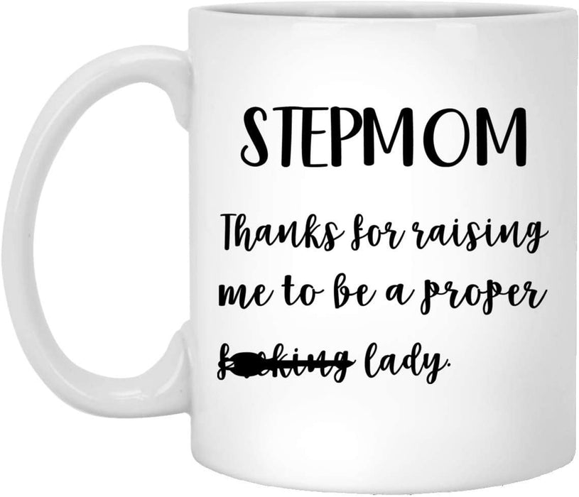 To My Stepmom Thank For Raising Me Mug Gift For Stepmom Step Family Day Gift Ideas