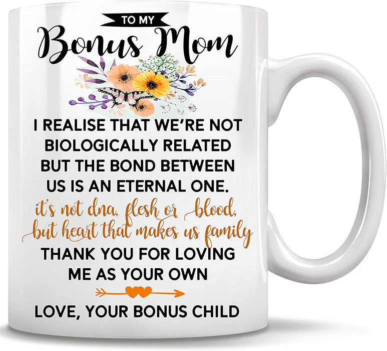 To My Bonus Mom The Bond Between Us Mug Gift For Stepmom Step Family Day Gift Ideas
