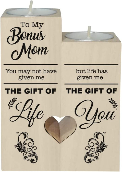 Gift For Step Mom Life Has Given Me The Gift Of You Candle Holder
