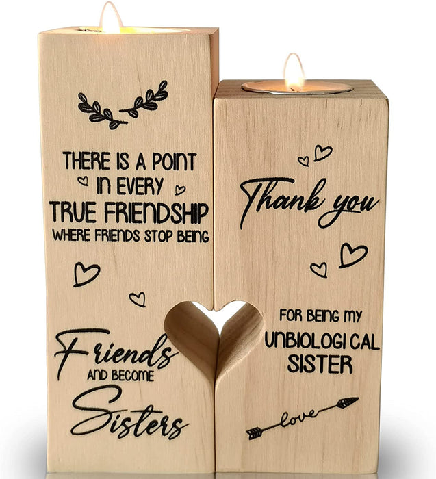 To My Bonus Sister True Friendship Candle Holder Gift For Stepmom Step Family Day Gift Ideas