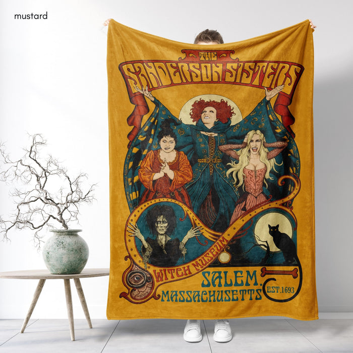 The Sanderson Sisters Fleece Blanket Gift For Friend Halloween Gift Ideas
