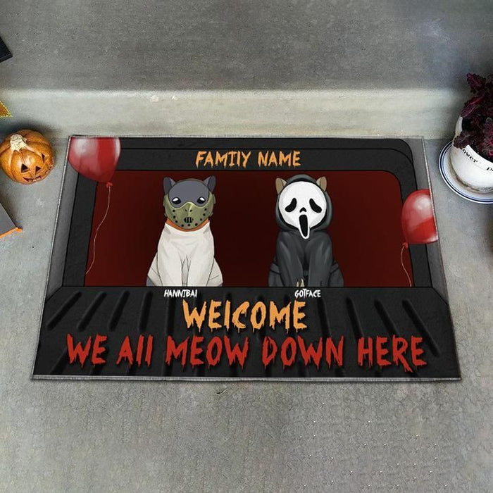 Welcome We All Meow Down Here Doormat Halloween Gift Ideas