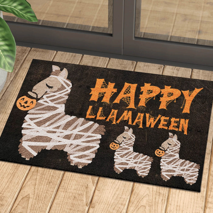 Happy Llama Mummy Doormat Halloween Gift Ideas