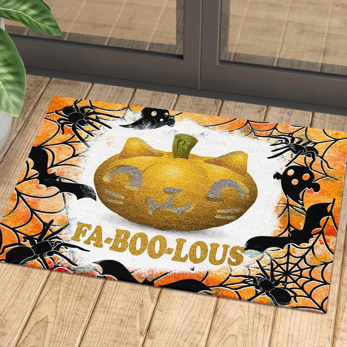 Fa-Boo-Lus Pumpkin Doormat Halloween Gift Ideas