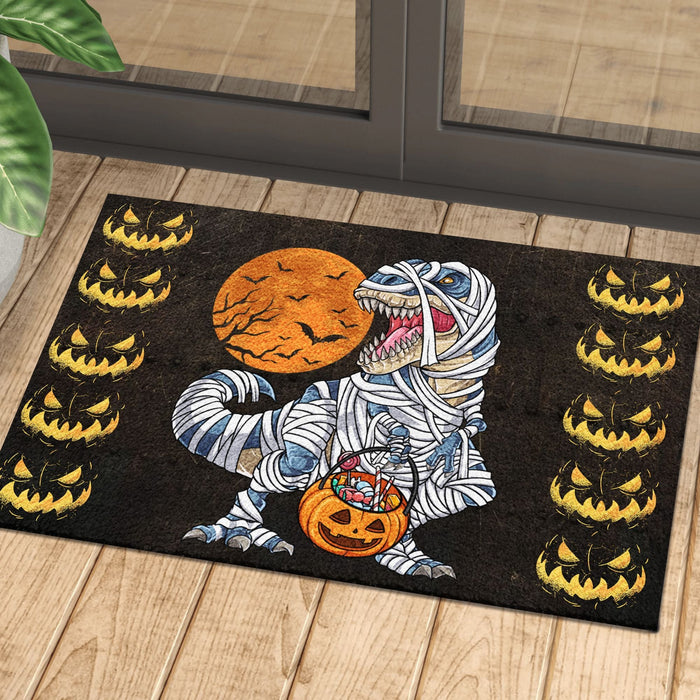 T-Rex Dinosaur Ghost Zombie Doormat Halloween Gift Ideas
