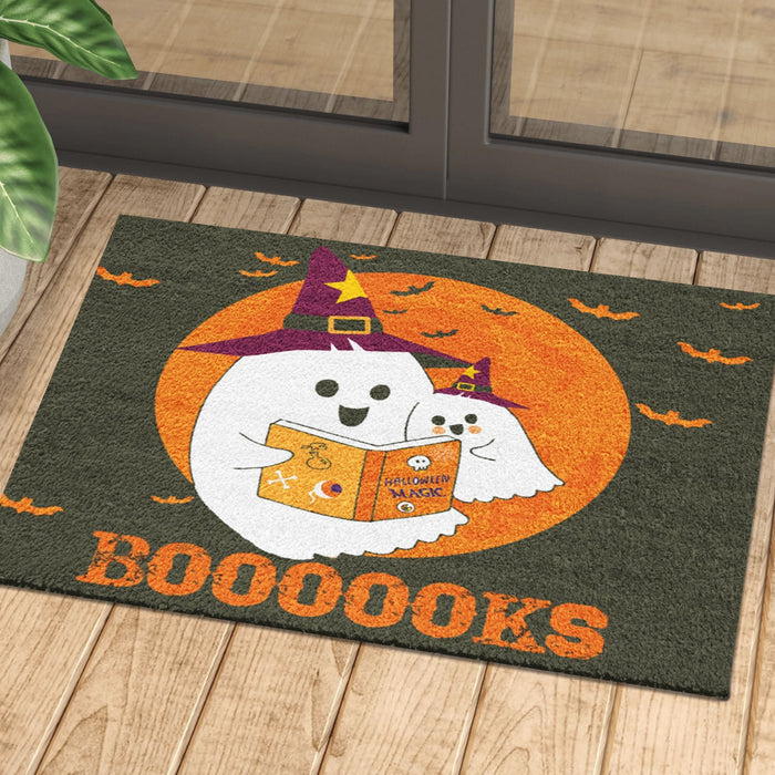 Booooks Ghost Reading Books Doormat Halloween Gift Ideas