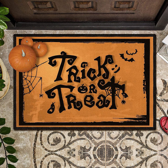 Trick Or Treat Spider Web Bat Doormat Halloween Gift Ideas