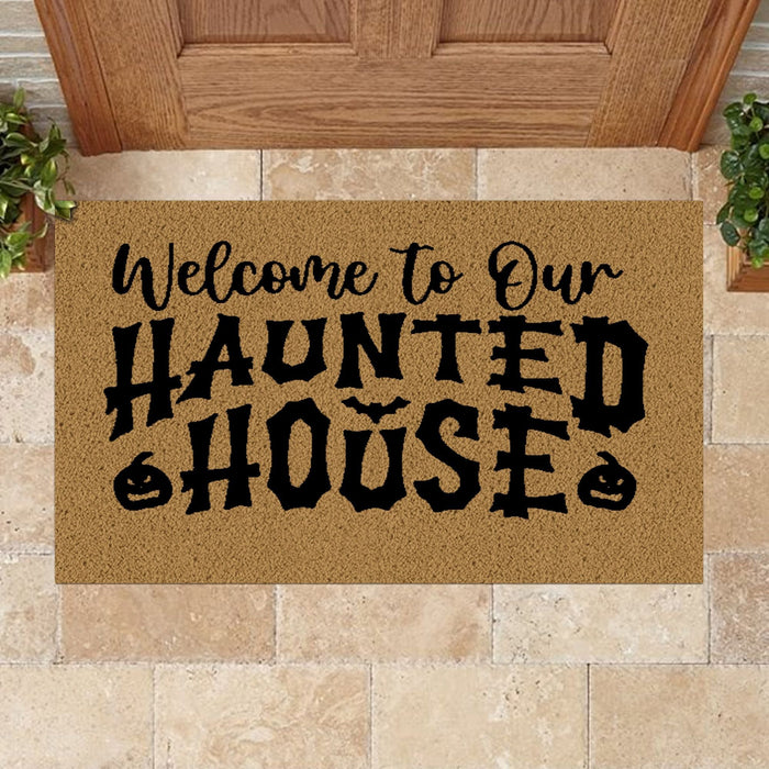 Welcome To Our Haunted House Doormat Halloween Gift Ideas