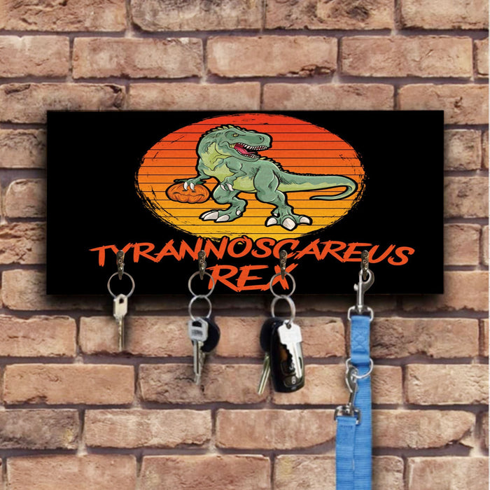Tyrannoscareus Rex Halloween Pumpkin Wooden Key Hook Key Holder Halloween Gift Ideas