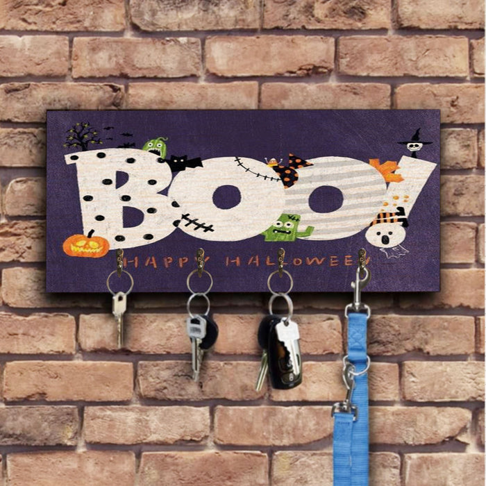 Boo Monster Wooden Key Hook Key Holder Halloween Gift Ideas