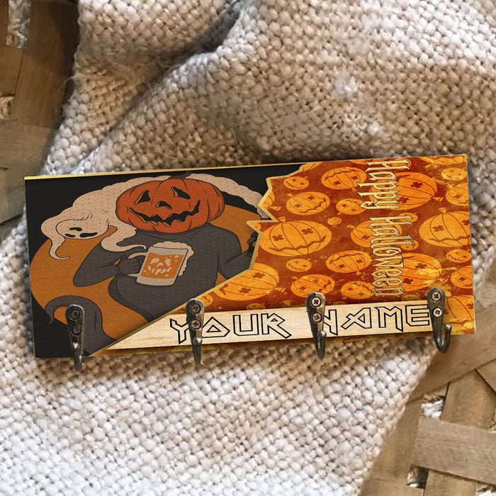 The Pumpkin Man Wooden Key Hook Key Holder Halloween Gift Ideas