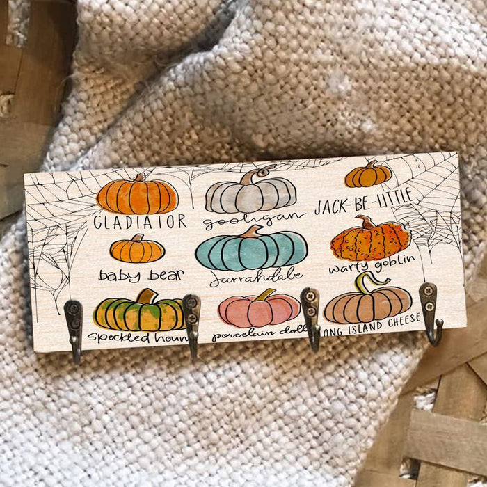 Colorful Pumpkin Wooden Key Hook Key Holder Halloween Gift Ideas