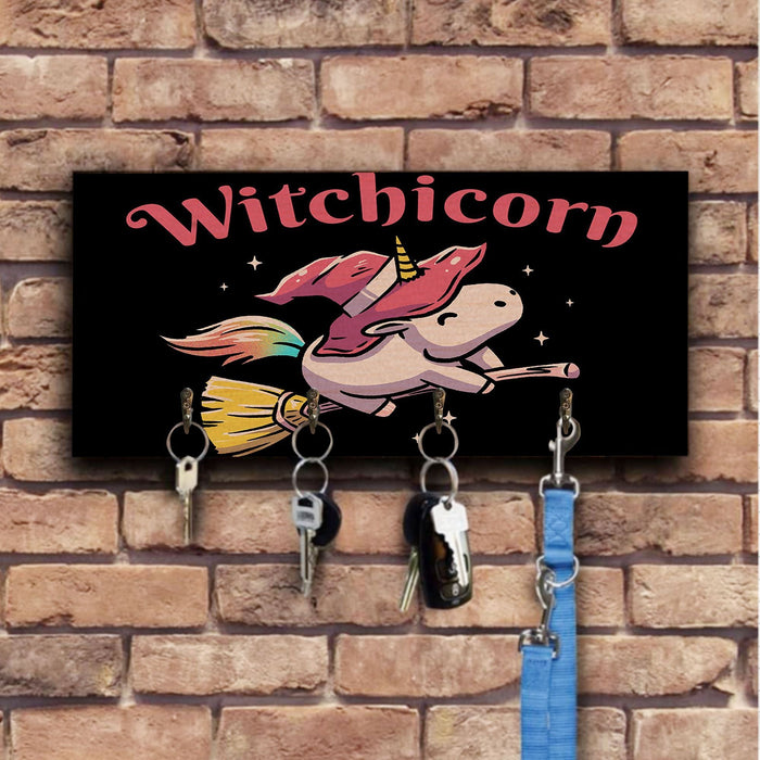 Witchicorn Wooden Key Hook Key Holder Halloween Gift Ideas