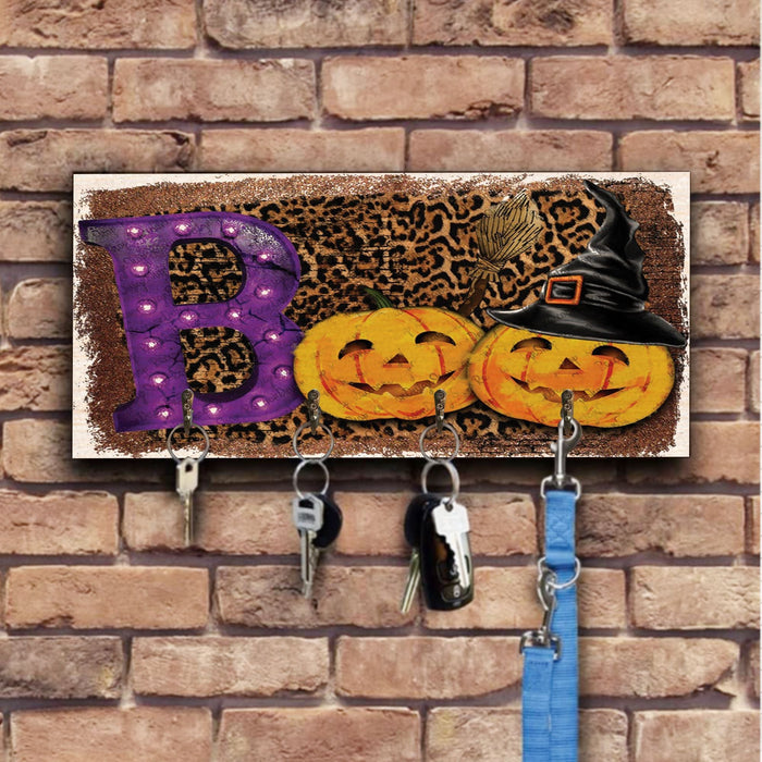Scary Boo Pumpkin Wooden Key Hook Key Holder Halloween Gift Ideas