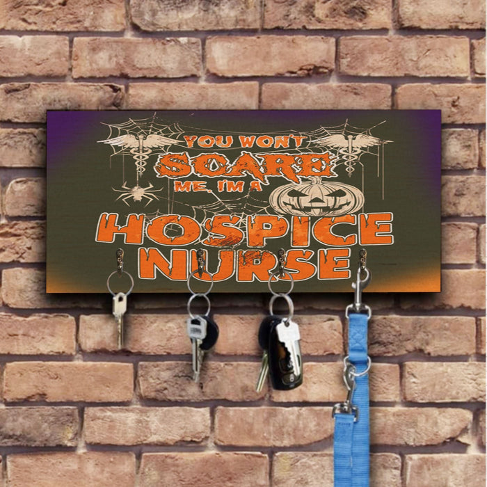 You Won'T Scare Me I'M A Nurse Wooden Key Hook Key Holder Halloween Gift Ideas