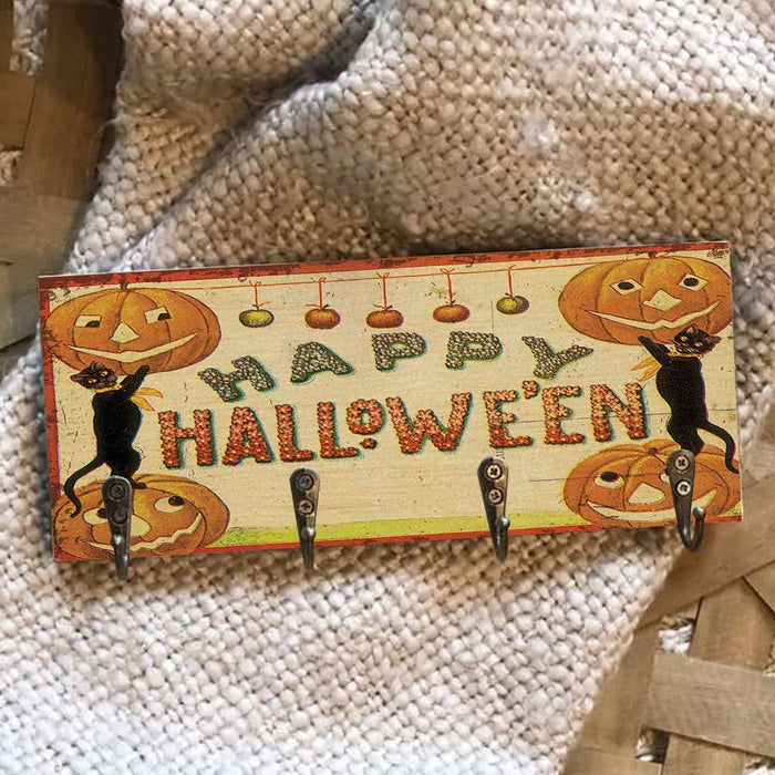 Happy Halloween Wooden Key Hook Key Holder Halloween Gift Ideas