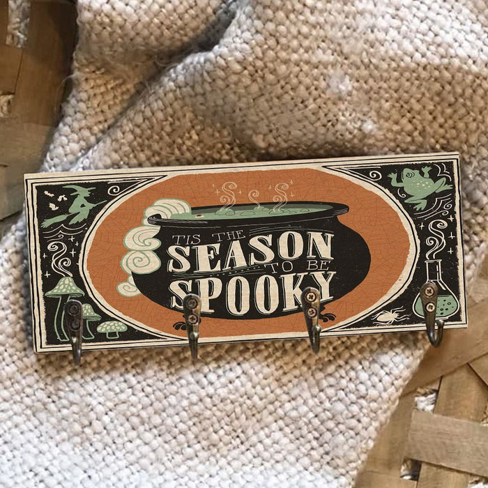 Poison Tis The Season To Be Spooky Wooden Key Hook Key Holder Halloween Gift Ideas