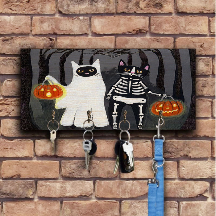 Cats Love Wooden Key Hook Key Holder Halloween Gift Ideas
