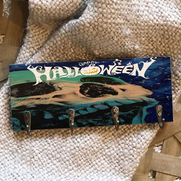 Skull Halloween Wooden Key Hook Key Holder Halloween Gift Ideas