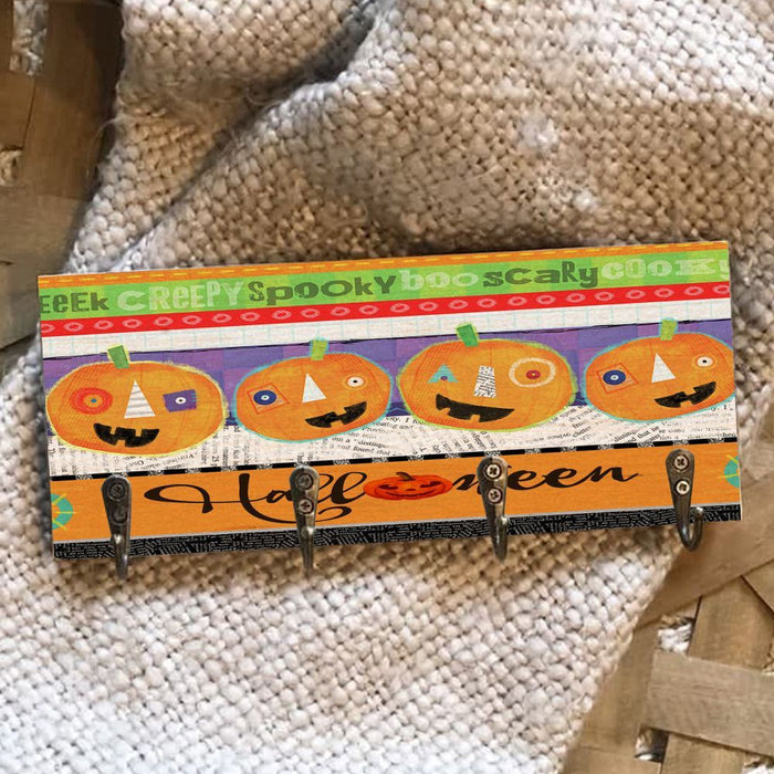 Creepy Spooky Boo Scary Wooden Key Hook Key Holder Halloween Gift Ideas