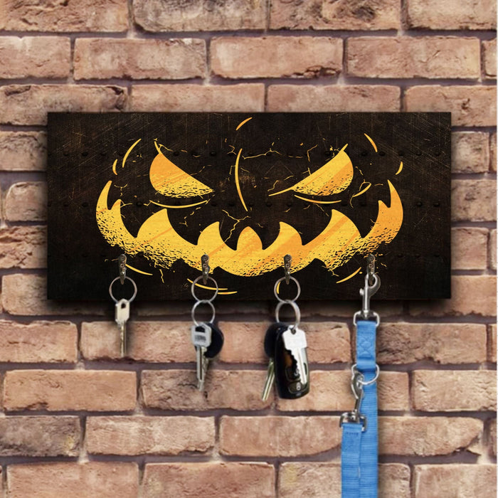 Horror Pumkin Wooden Key Hook Key Holder Halloween Gift Ideas
