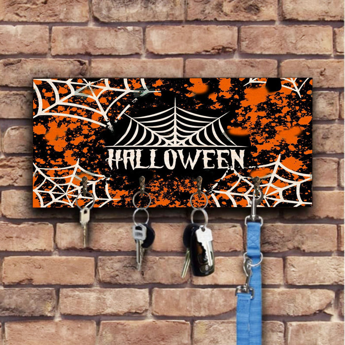 Halloween Spider Web Wooden Key Hook Key Holder Halloween Gift Ideas