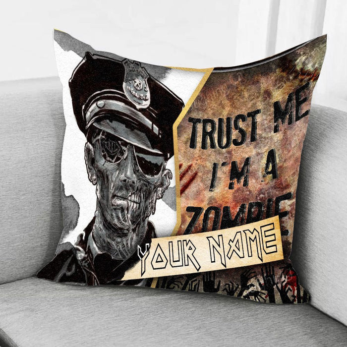 Police Zombie Halloween Pillow Halloween Gift Ideas