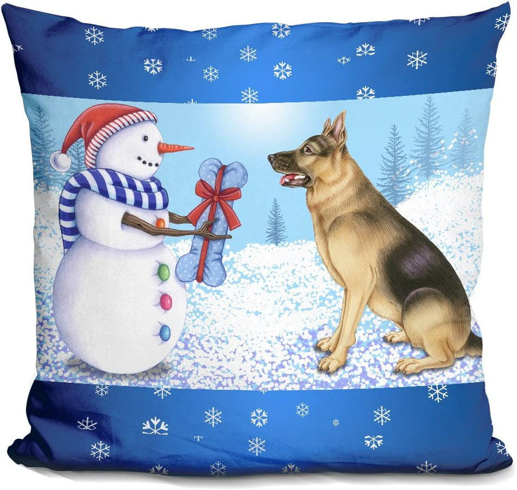 Snowman And Dog Pillow Christmas Gift Ideas