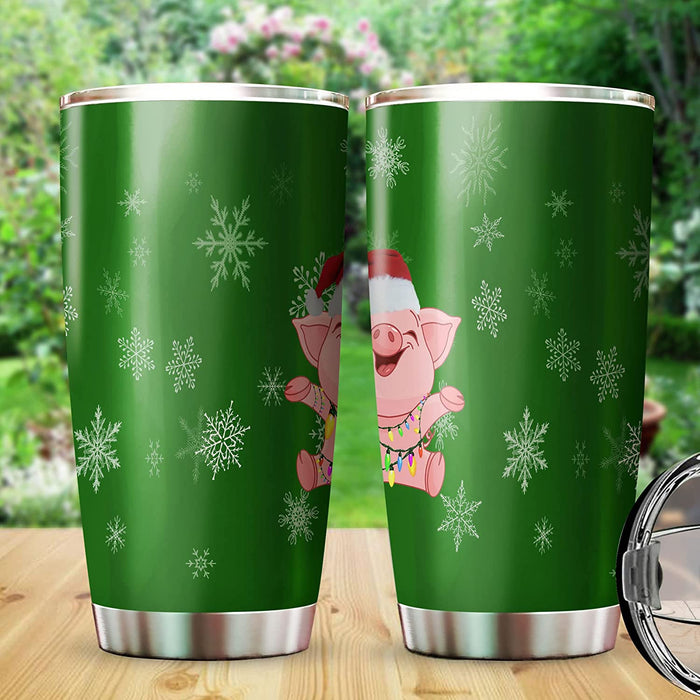 Happy Christmas Pig Tumbler Christmas Gift Ideas