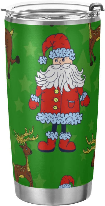 Santa Claus And Deer Tumbler Christmas Gift Ideas