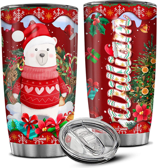 Cute Polar Bear Tumbler Christmas Gift Ideas