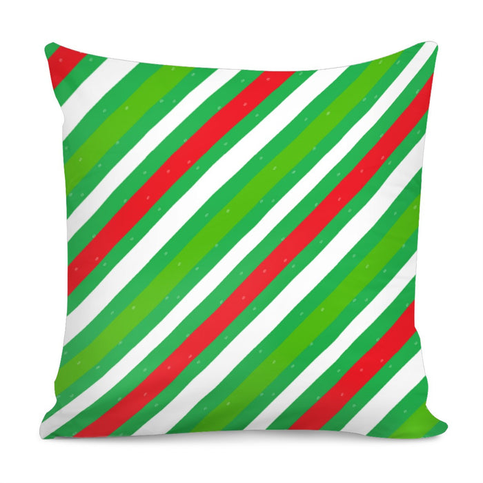 Xmas Diagonal Stripes Pillow Christmas Gift Ideas