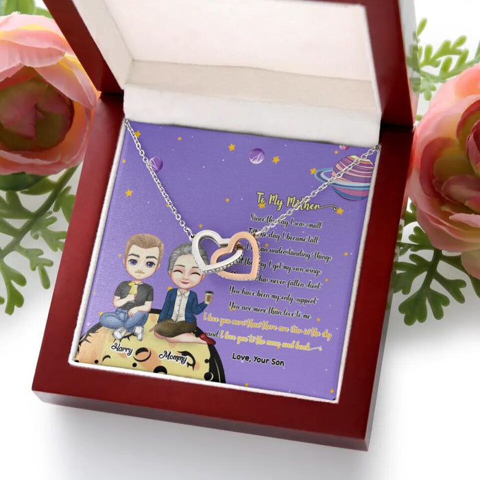 You Are More Than Love To Me - Gift for Mom - Custom Interlocking Heart Necklace