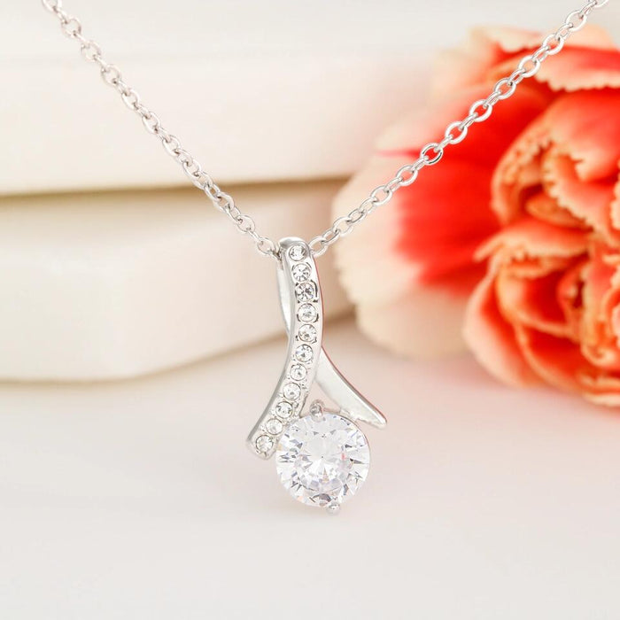You Will Always Be My Caring Mother - Gift for Mom - Personalized Alluring Beauty Necklace