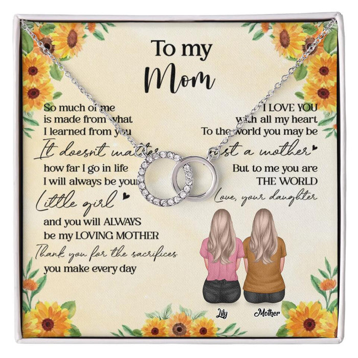 Mom, To Me You Are The World - Mother's Day Gift - Personalized Perfect Pair Necklace