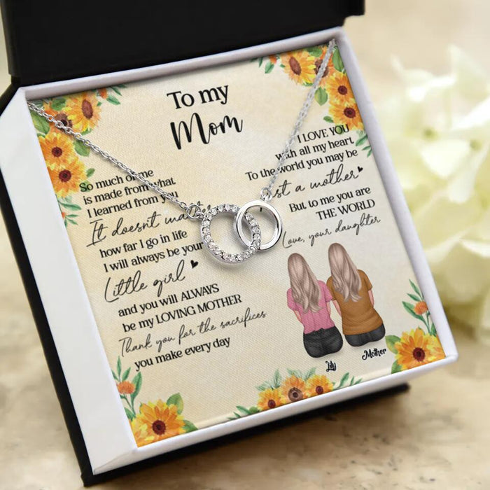 Mom, To Me You Are The World - Mother's Day Gift - Personalized Perfect Pair Necklace
