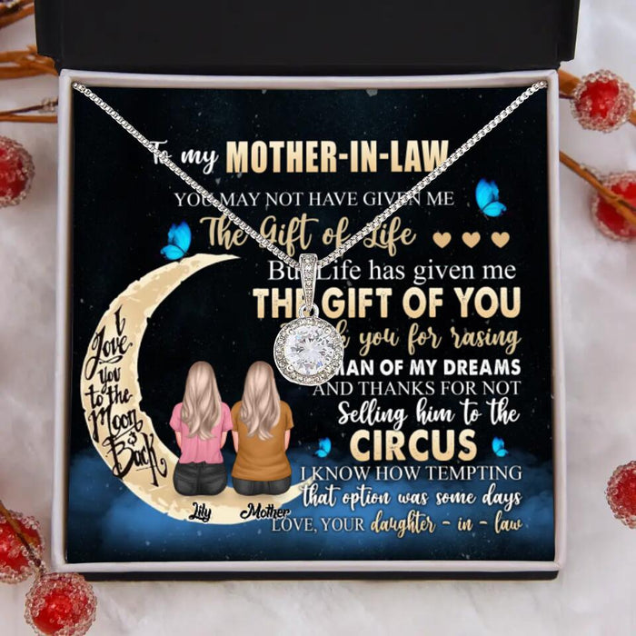 Mother In Law You Mean Way Too Much For Me - Mother's Day Gift - Personalized Eternal Hope Necklace