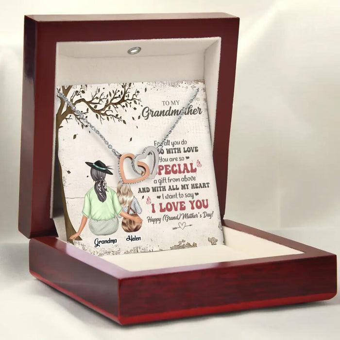 Grandmother You Are So Special - Gift for Grandma - Custom Interlocking Heart Necklace