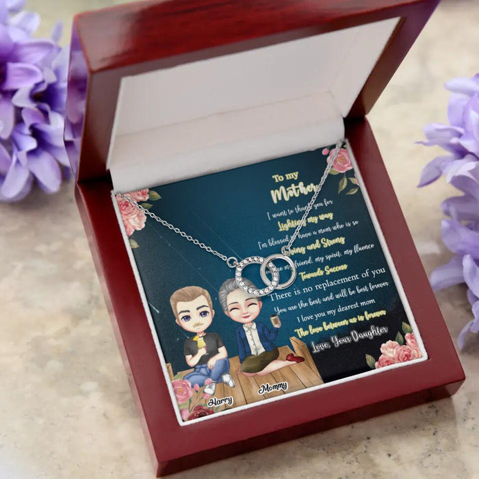 Mom You Lighting My Way - Mother's Day Gift - Customized Perfect Pair Necklace