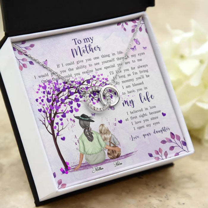 Mom I Am Blessed To Have You In My Life - Mother Gift - Customized Perfect Pair Necklace