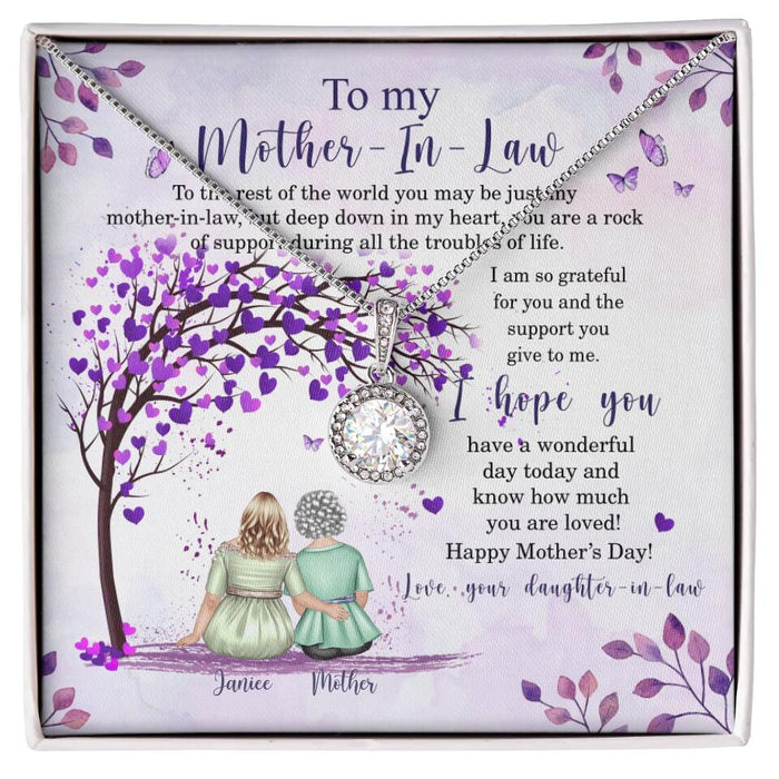 Family I Am So Grateful - Gift For Mother Personalized Eternal Hope Necklace