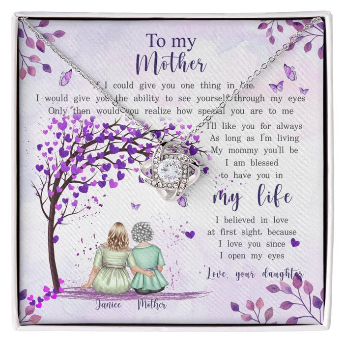 Family How Special You Are To Me - Gift For Mother Personalized Love Knot Necklace